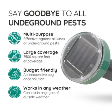 Infrared Solar Powered Underground Repellent