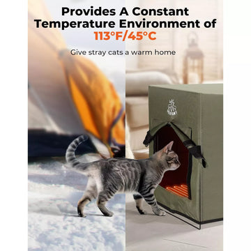 Premium Heated Cat House